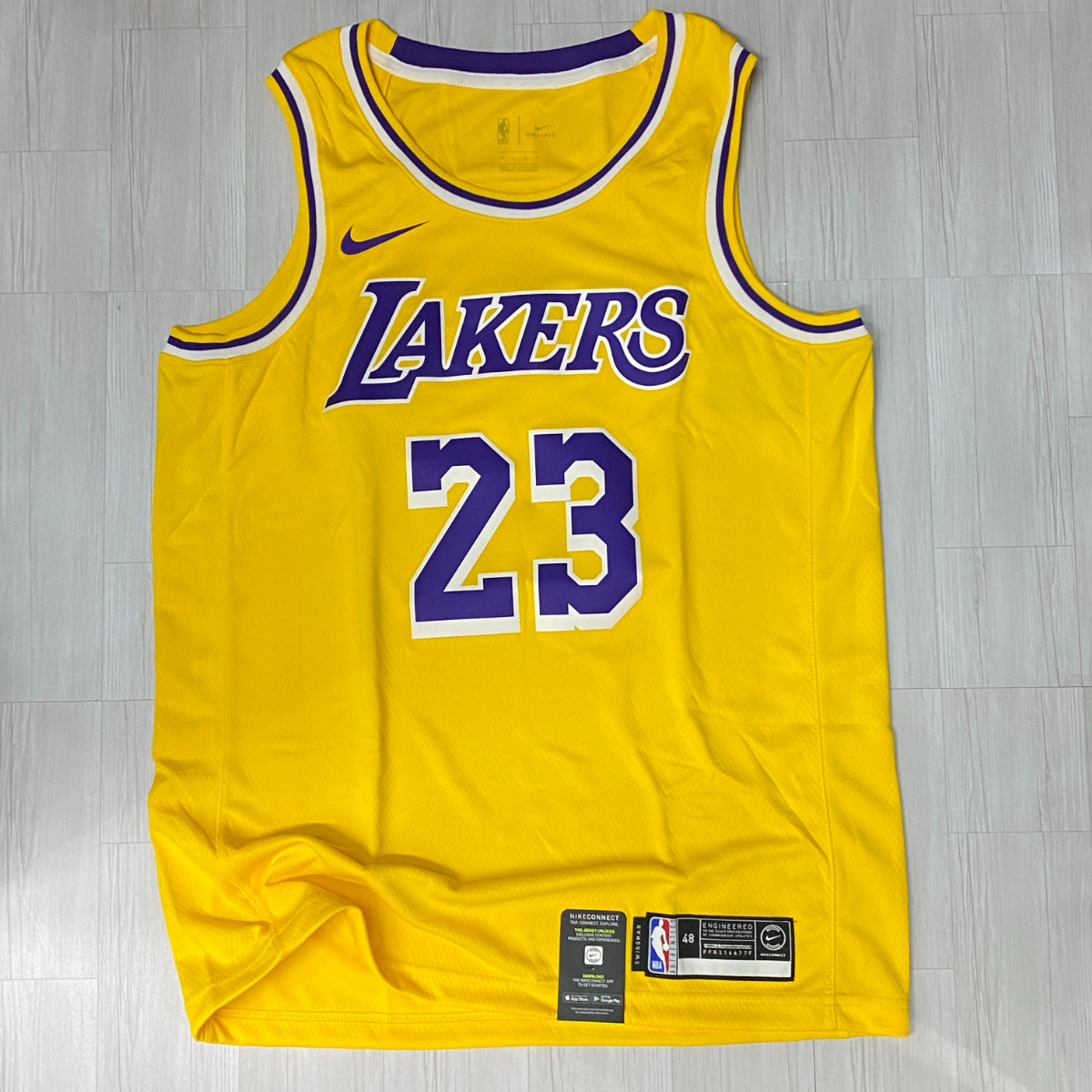 USA正規品 【XL】 NIKE ナイキ NBA ロサンゼルス レイカーズ LA LAKERS レブロンジェームズ 背番号23 オーセンティック バスケシャツ GOLD