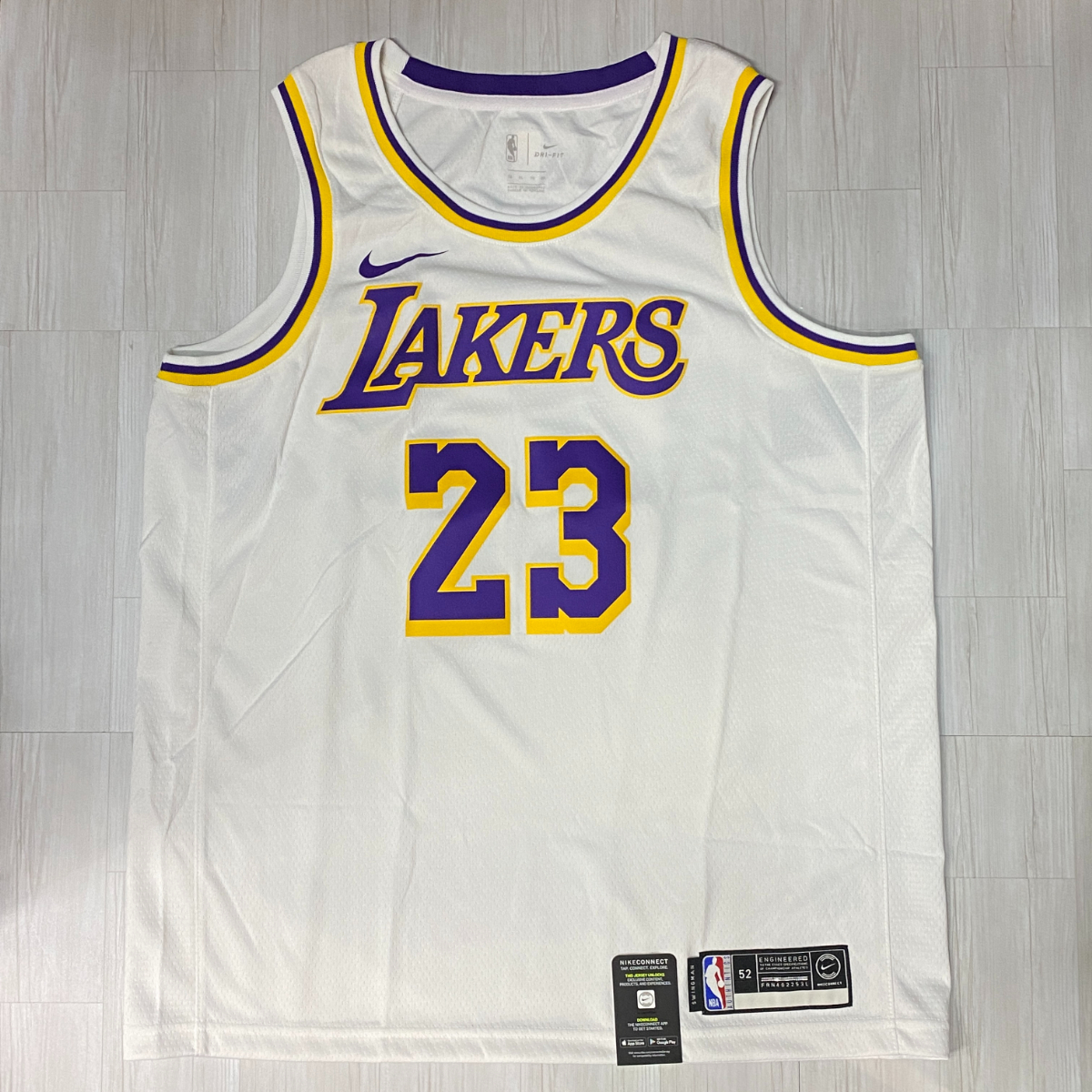 USA正規品 【XL】 NIKE ナイキ NBA ロサンゼルス レイカーズ LA LAKERS レブロンジェームズ 背番号23 オーセンティック バスケシャツ 白