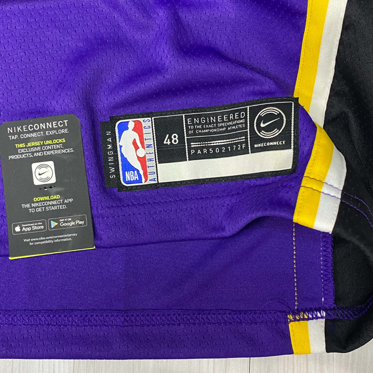 USA正規品 【M】 NIKE ナイキ NBA ロサンゼルス レイカーズ LA LAKERS カイルクーズマ KUZMA ＃０ オーセンティック バスケシャツ 紫_画像4