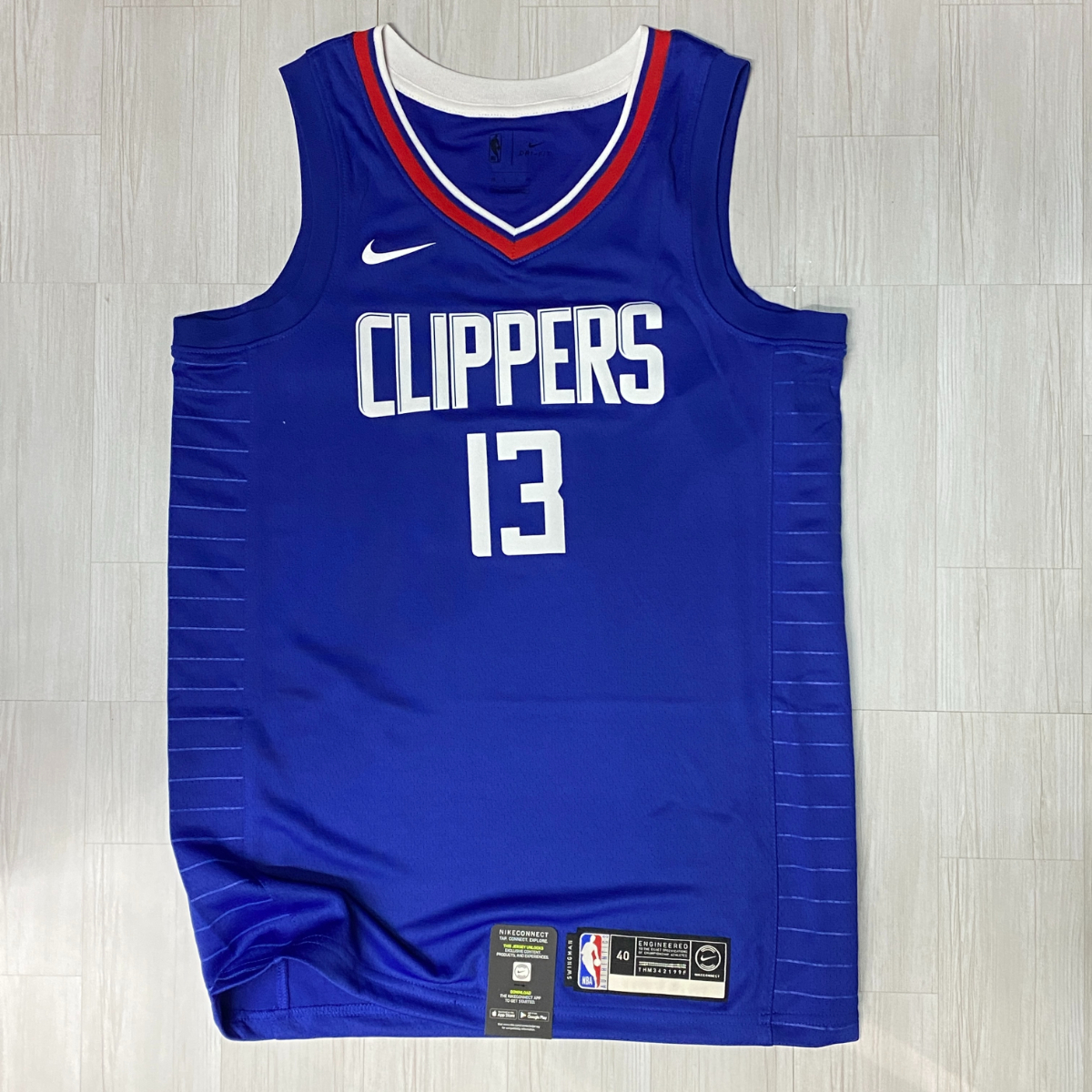 USA正規品 【L】 NIKE ナイキ NBA クリッパーズ LA Clippers ポールジョージ George #13 オーセンティック バスケシャツ ロイヤルブルー