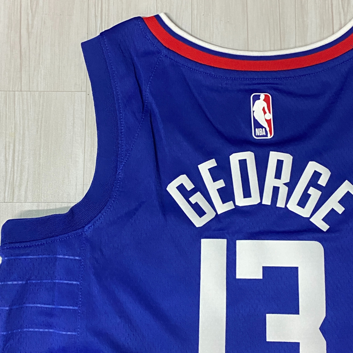 USA正規品 【S】 NIKE ナイキ NBA クリッパーズ LA Clippers ポールジョージ George #13 オーセンティック バスケシャツ ロイヤルブルー_画像6