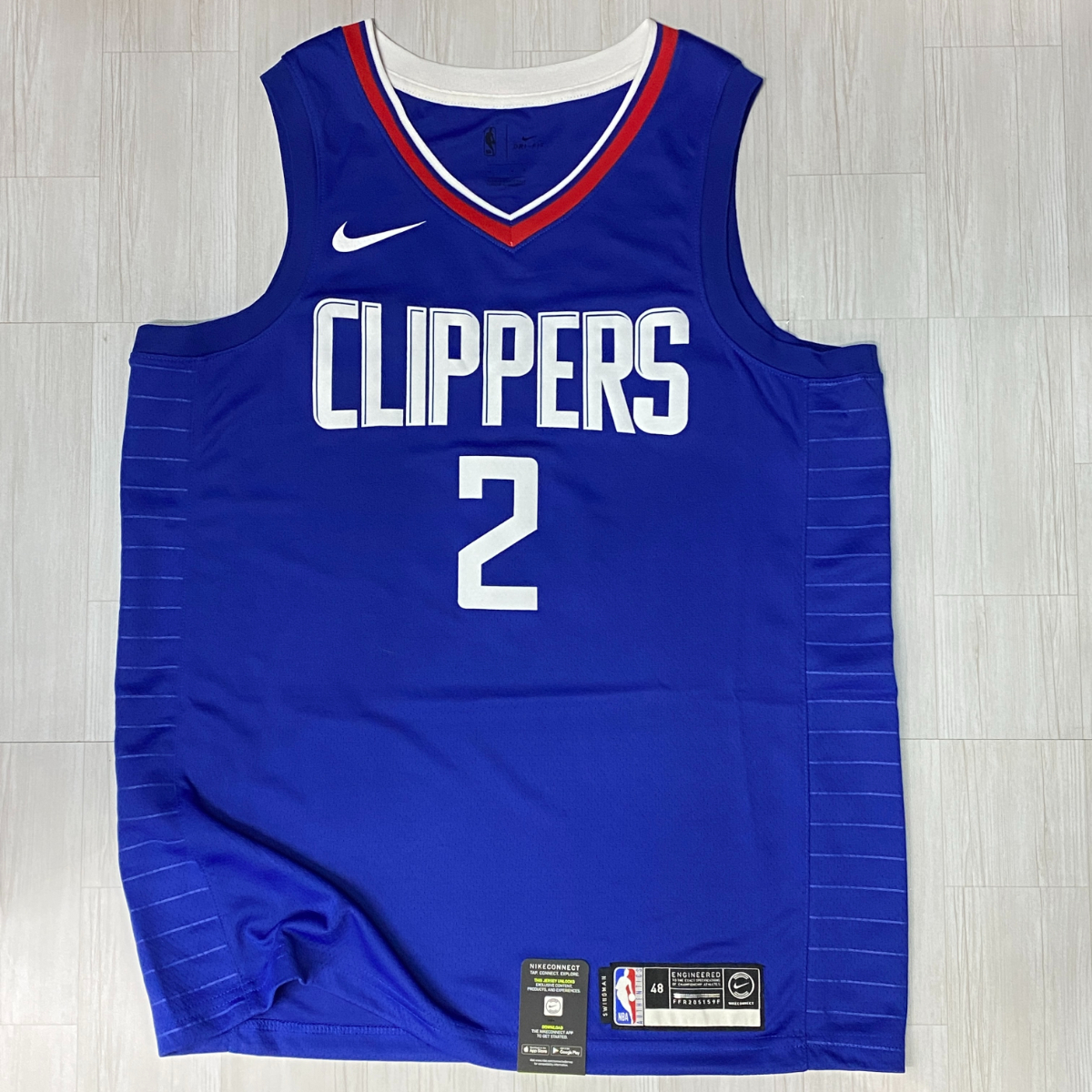 人気提案 【L】 USA正規品 NIKE ロイヤルブルー バスケシャツ オーセンティック #2 Leonard レナード カワイ Clippers LA クリッパーズ NBA ナイキ Lサイズ