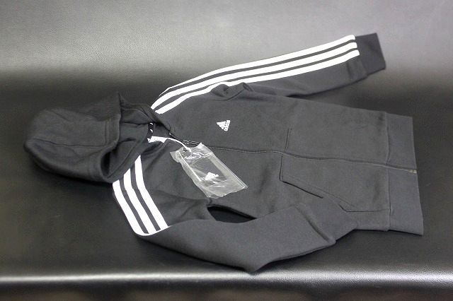 adidas/アディダス ジュニア エッセンシャルズ 3ストライプス パーカー ブラック サイズ130★送料520円★_画像8