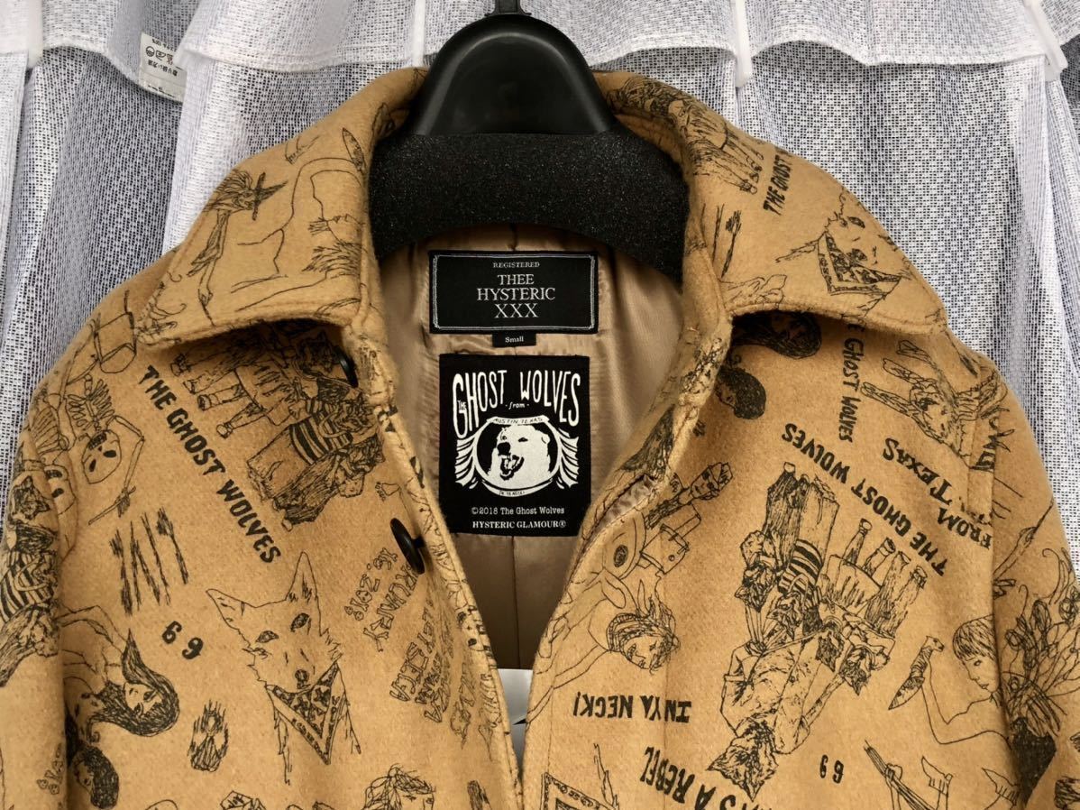完売貴重 GHOST WOLVES 総柄コート/ヒステリックグラマー THEE 完売貴重 GHOST WOLVES 総柄コート/ヒステリックグラマー THEE