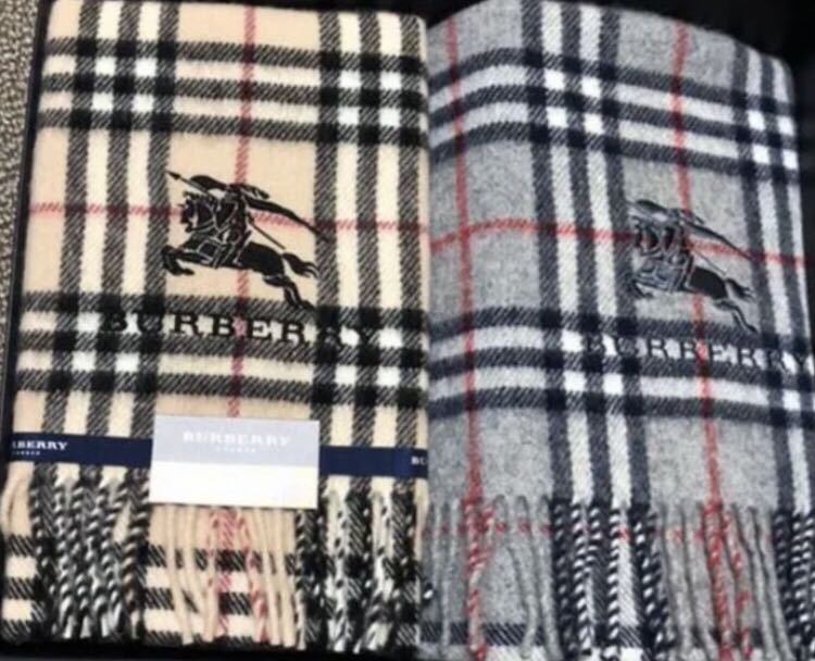 訳有 BURBERRY バーバリー ひざ掛け 膝掛け ひざかけ 2点セット ホースマーク 刺繍 正規品 日本製 西川産業株式会社 ウール 送料無料  0168