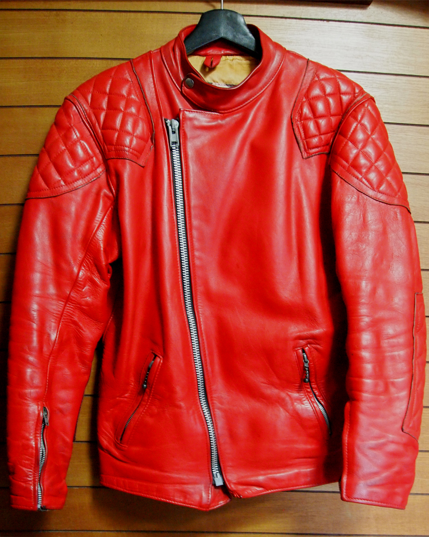 70s 激レア赤！ ハイウェイマン リカルドデラックス 36 38 ビンテージ ライダース スーパーモンザ ルイスレザー addict clothes サイクロン_画像1