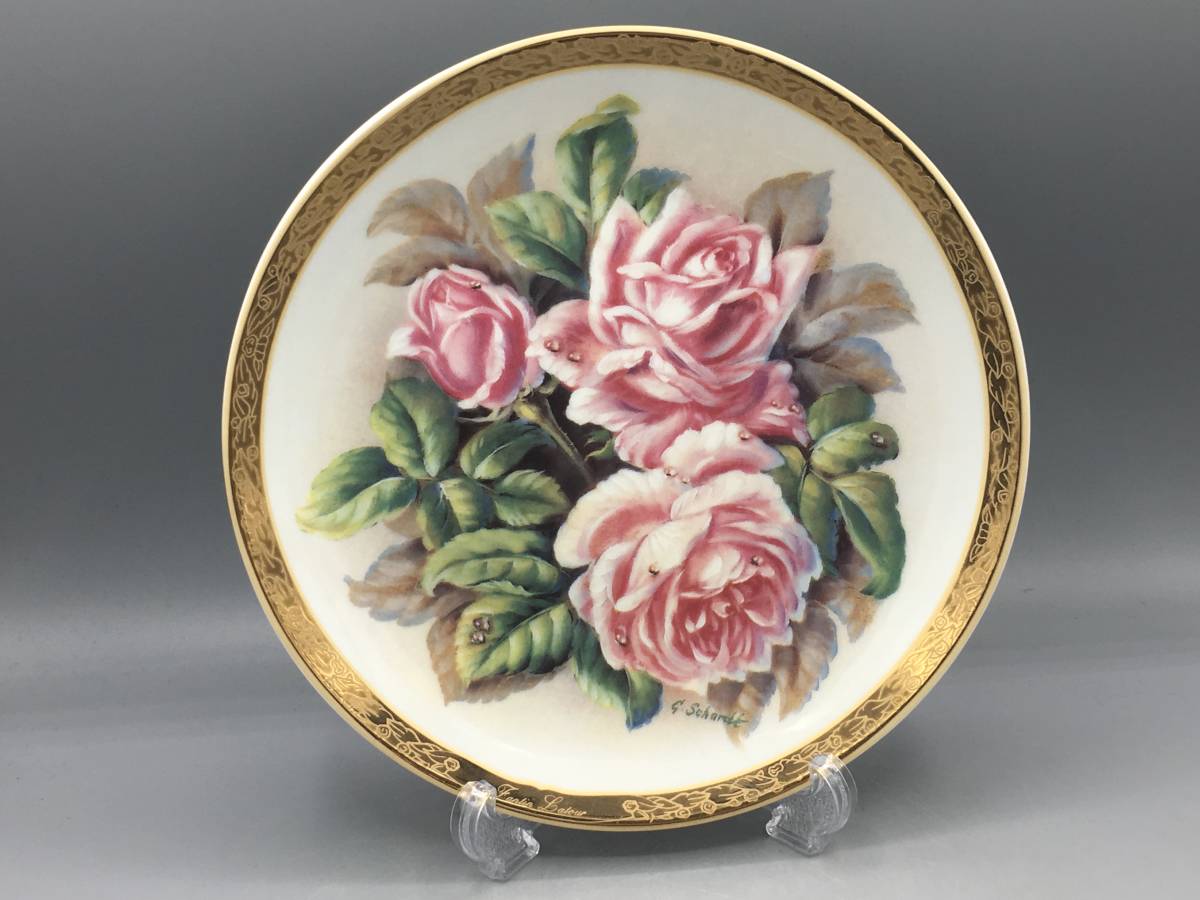 限定品 ブラッデックス ４枚 薔薇 バラ 花 飾り皿 ⑬ (761)_画像8