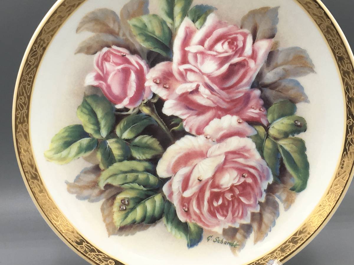 限定品 ブラッデックス ４枚 薔薇 バラ 花 飾り皿 ⑬ (761)_画像9