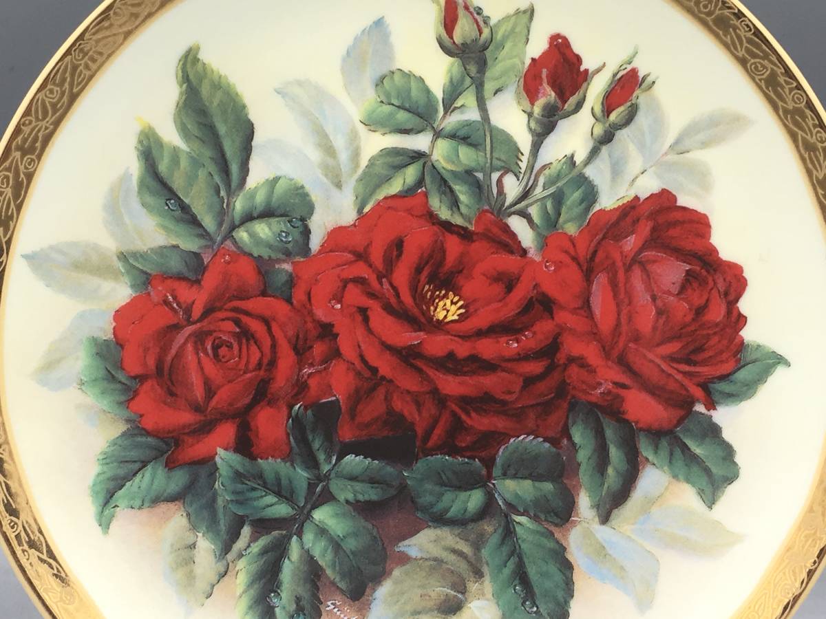 限定品 ブラッデックス ４枚 薔薇 バラ 花 飾り皿 ⑬ (761)_画像3