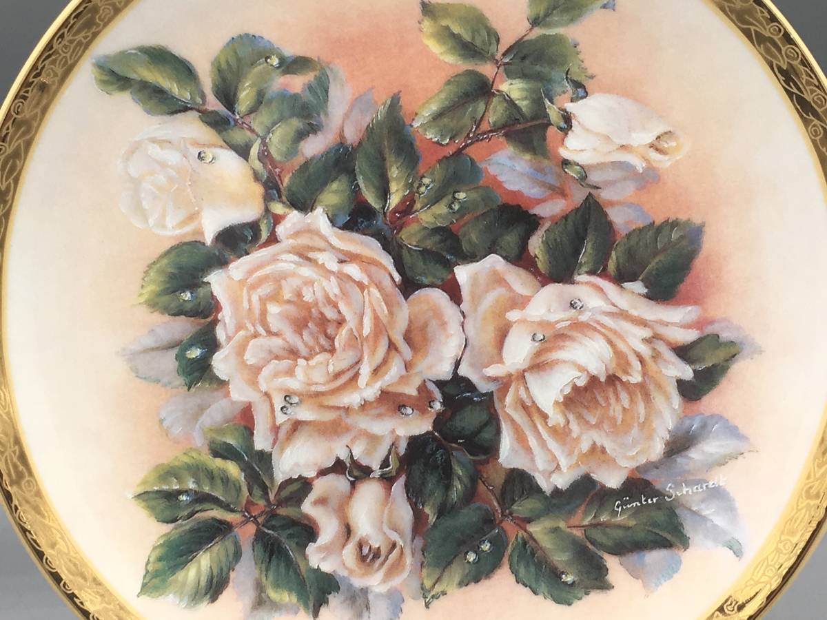 限定品 ブラッデックス ４枚 薔薇 バラ 花 飾り皿 ⑬ (761)_画像5