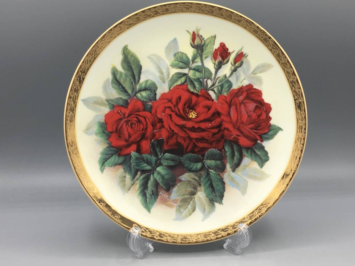 限定品 ブラッデックス ４枚 薔薇 バラ 花 飾り皿 ⑬ (761)_画像2