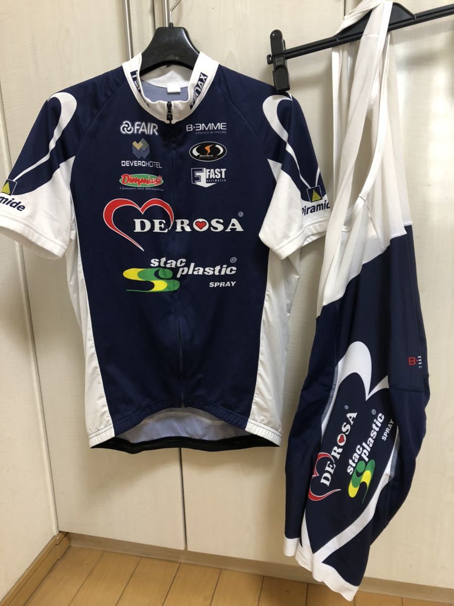 biemmeビエンメ製正規品DE ROSAサイクルジャージ&ビブパンツセット