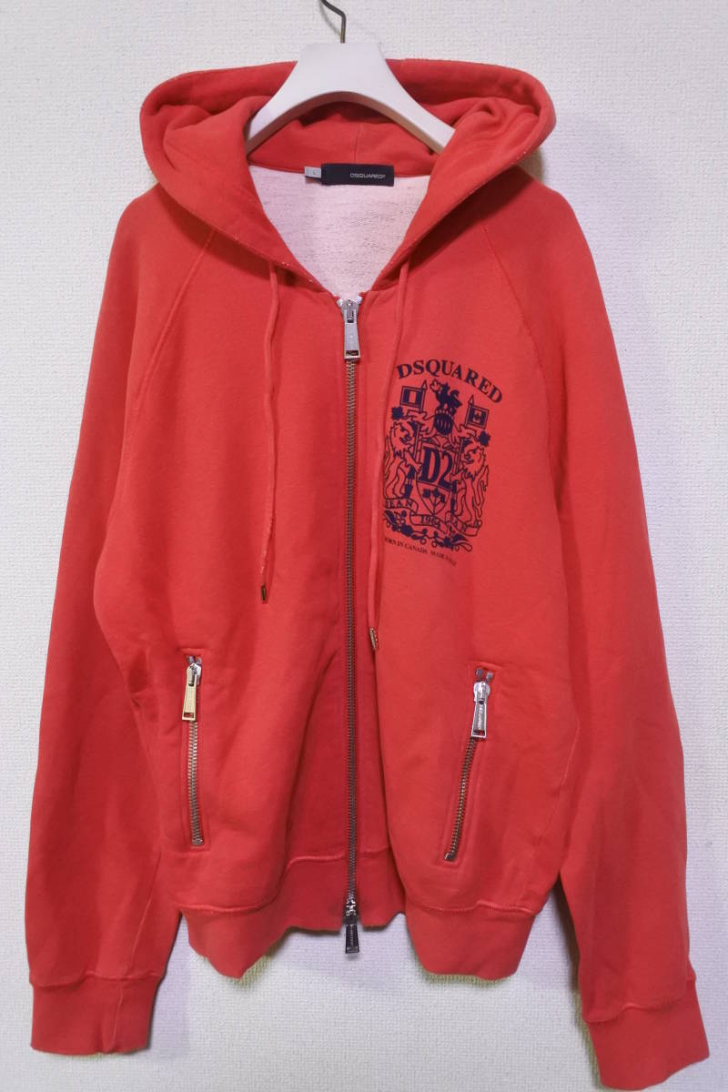 DSQUARED2 ディースクエアード スウェット パーカー ダメージ加工 size