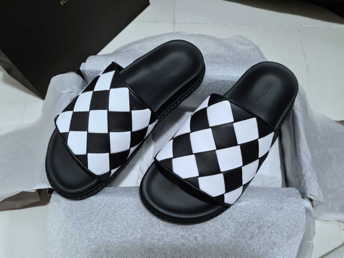 正規品 新品 未使用 BOTTEGA VENETA ボッテガヴェネタ SLIDE SANDAL スライド サンダル INTRECCIATO イントレチャート カーフスキン 25cm_画像3