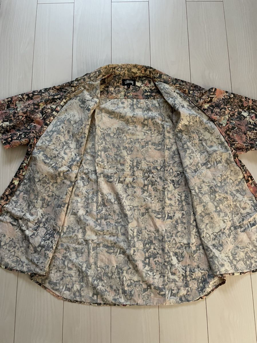 80s old stussy オールドステューシー 黒タグ アメリカ USA製 宗教柄