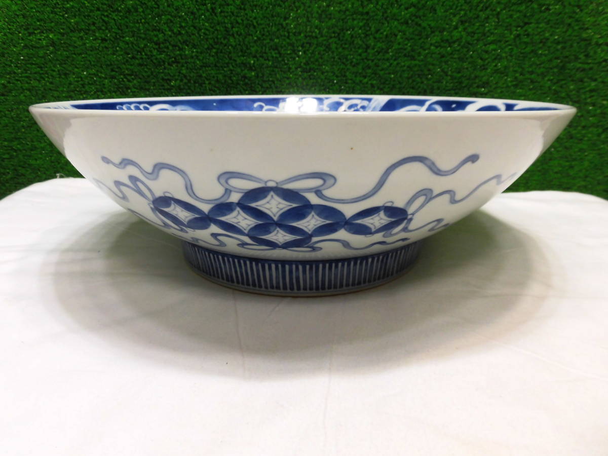 献上品、鍋島焼=波にうさぎ=飛ぶ文大皿=江戸後期 | JChereYahoo