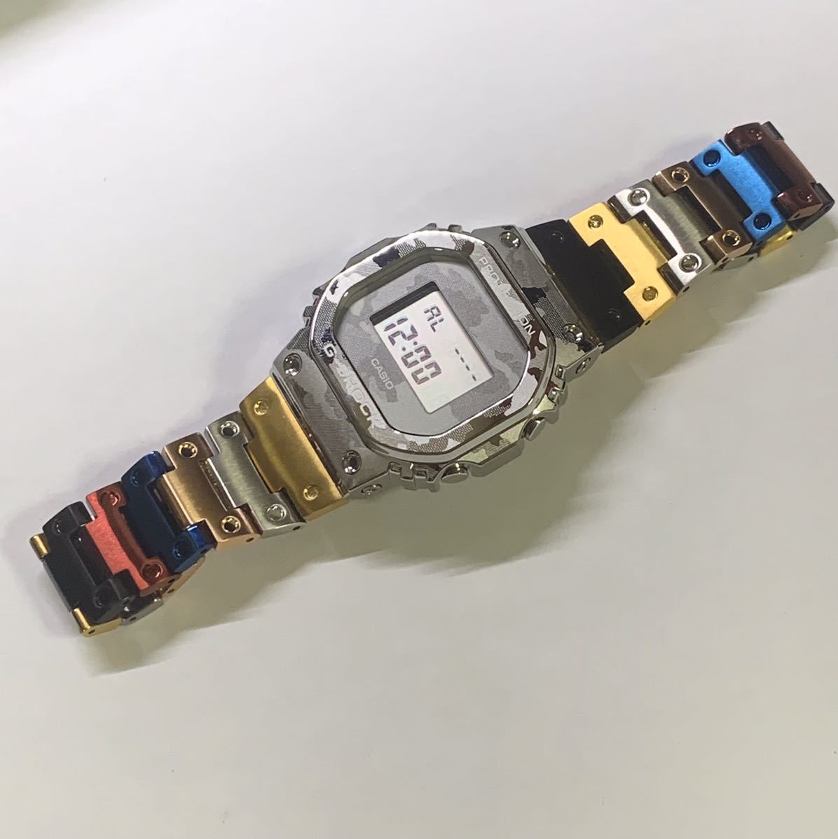 G-SHOCK Gショック ジーショック CASIO カシオ デジタル 腕時計 gm-5600scm-1dr ステンレスフルメタルカスタム　クォーツ腕時計_画像1