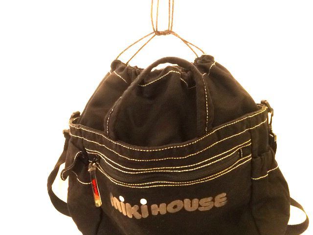 mikiHOUSE 90s vintage original TOTE BAG / ミキハウス ロゴ トートバッグ キャンバス ツールバッグ ショルダー付き 90年代 日本製 メンズ_画像6