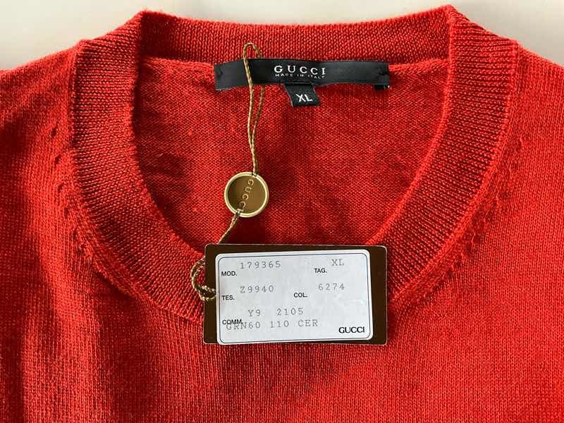 ☆新品♪タグ付 GUCCI グッチ 丸首セーター オレンジ色 XL | sweatreno.com