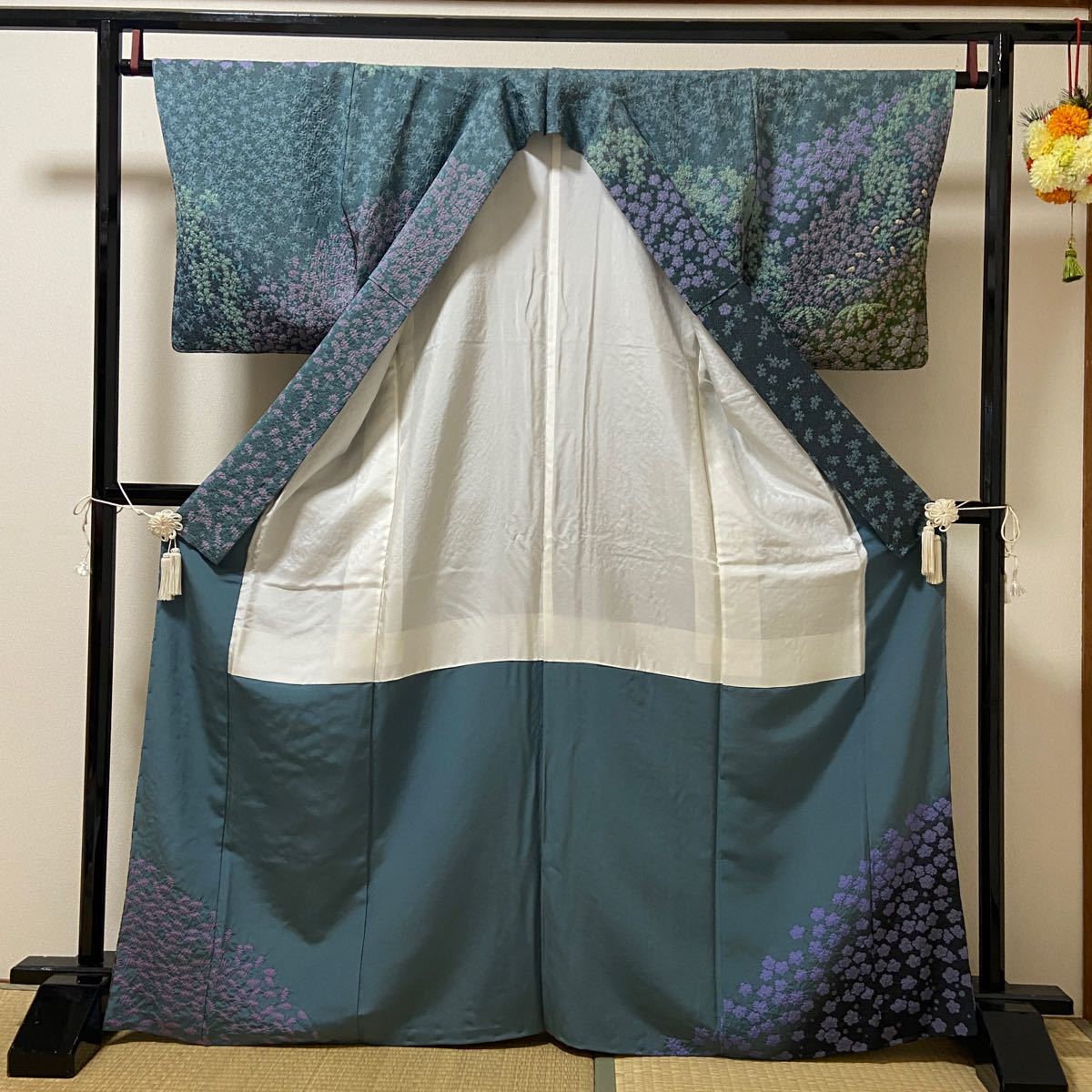 逸品 未使用 【滝泰謹製 森志湖作 おぼろ染 襲絞り 総絞り 金 逸品 未使用 【滝泰謹製 森志湖作 おぼろ染 襲絞り 総絞り 金