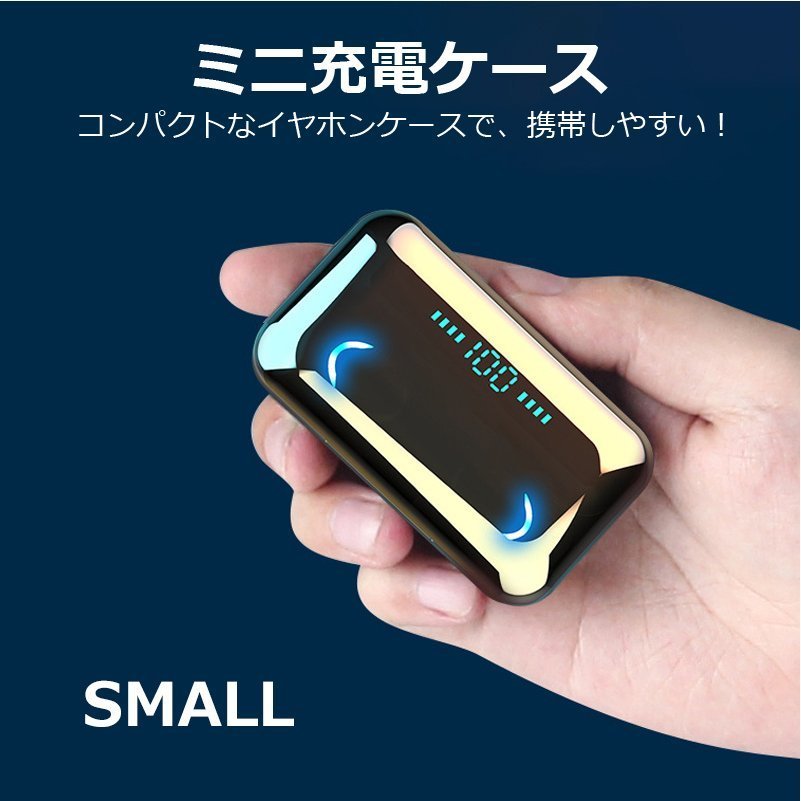 ワイヤレスイヤホン Bluetooth5.2 コンパクト FIPRIN 日本語音声ガイド 高音質 重低音 防水 スポーツ iPhone Android ブルートゥース_画像4