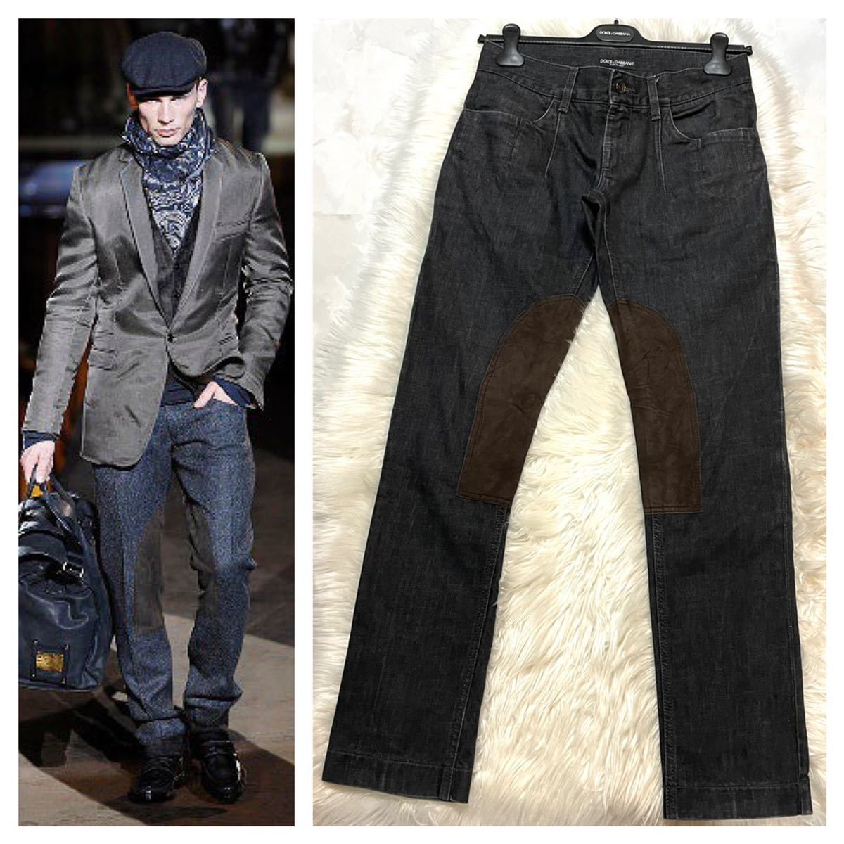 【お得】 本物 DOLCE&GABBANA ドルガバ 茶 黒 44 ジーンズ デニムパンツ レザー切替 ドルチェ&ガッバーナ コレクションモデル 美品 44以下 【お得】 本物 DOLCE&GABBANA ドルガバ 茶 黒 44 ジーンズ デニムパンツ レザー切替 ドルチェ&ガッバーナ コレクションモデル 美品 44以下
