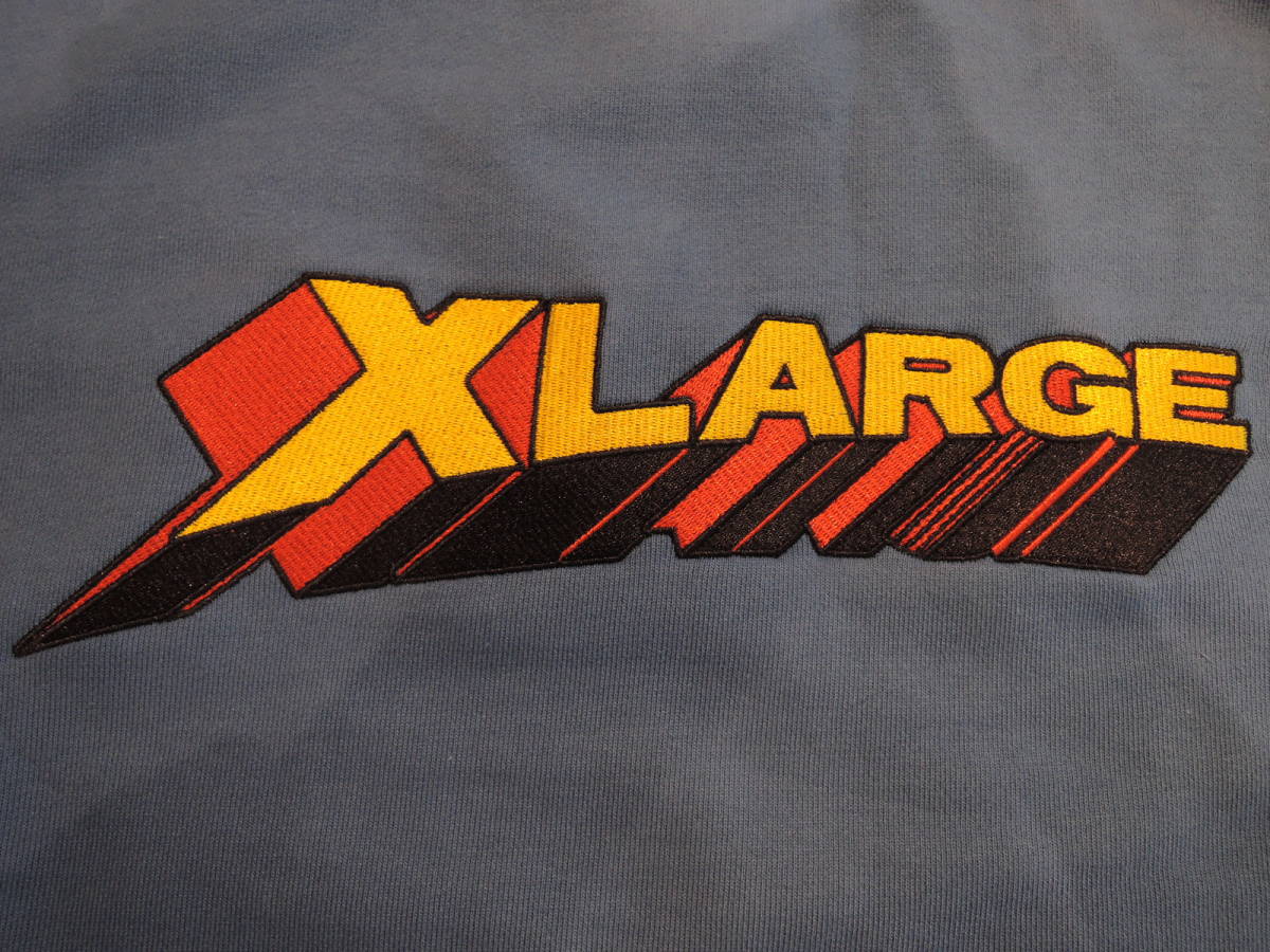 X-LARGE XLARGE XLarge 3D LOGO CREWNECK SWEAT sweat blue XL newest popular commodity repeated price cut!