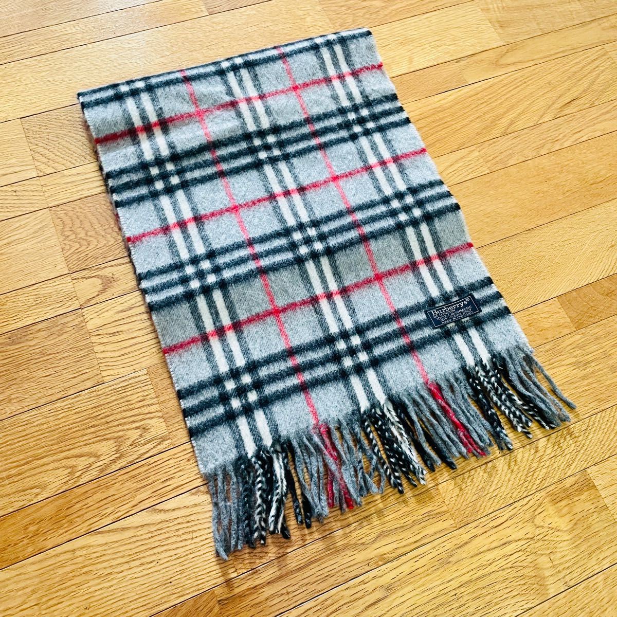 BURBERRY バーバリー カシミア マフラー グレー