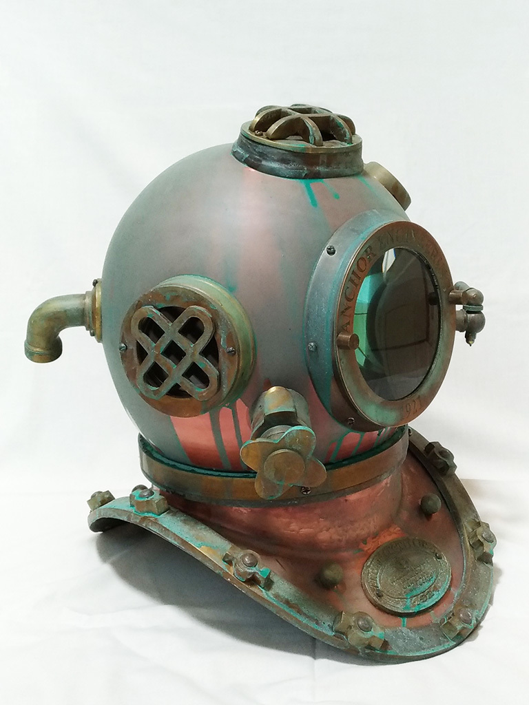 潜水ヘルメット オブジェ 重さ約7.5kg 高さ約42cm レプリカ ヴィンテージ アンティーク レトロ
