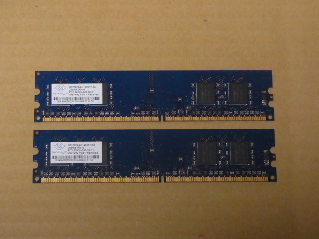 □Nanya PC2-3200U/DDR2-400/256Mx, набор из 2 листов□ (DDR654)