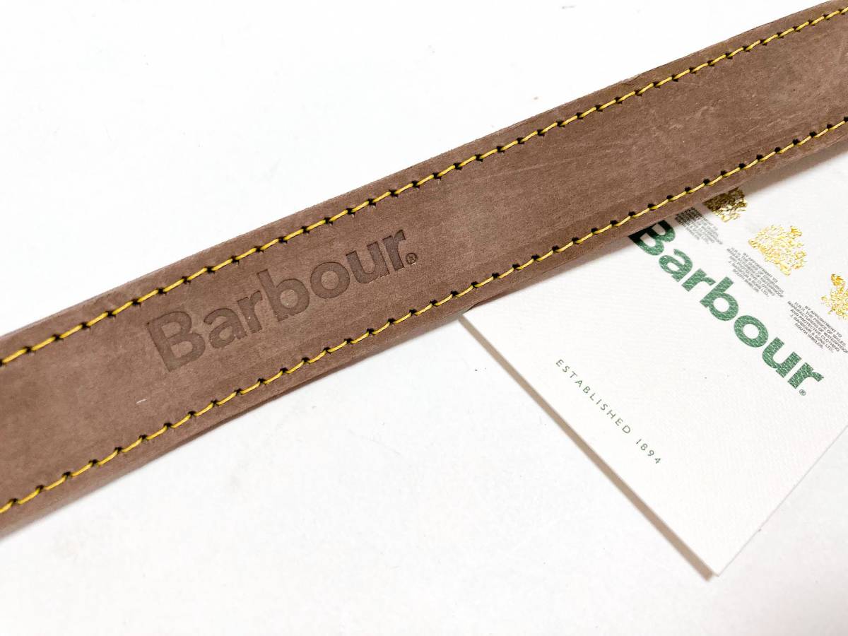 Barbour Leather Dog Collar Brown Large Bab a- leather dog color Brown Large necklace walk 