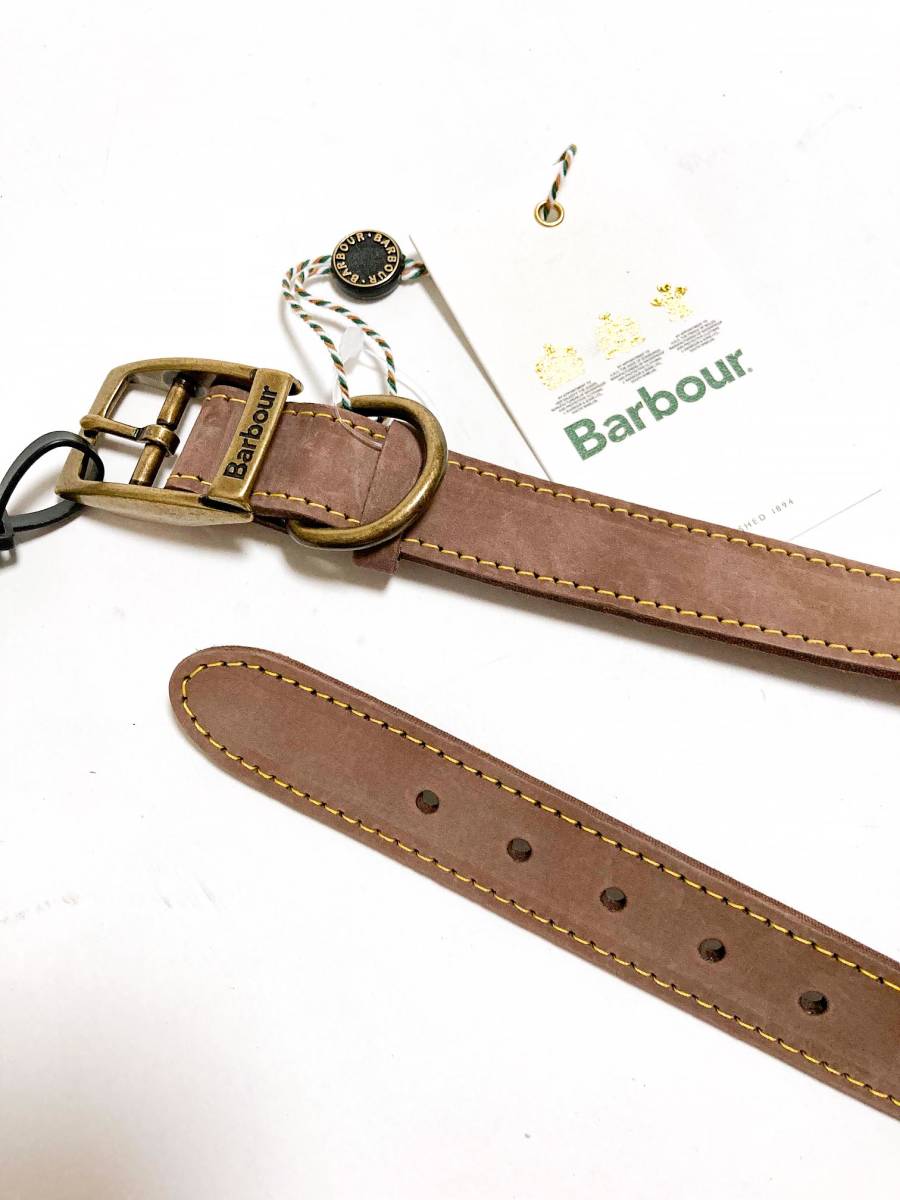 Barbour Leather Dog Collar Brown Large 見事な創造力 レザードッグカラー 首輪 ブラウン ラージ バブアー 散歩 クラシック
