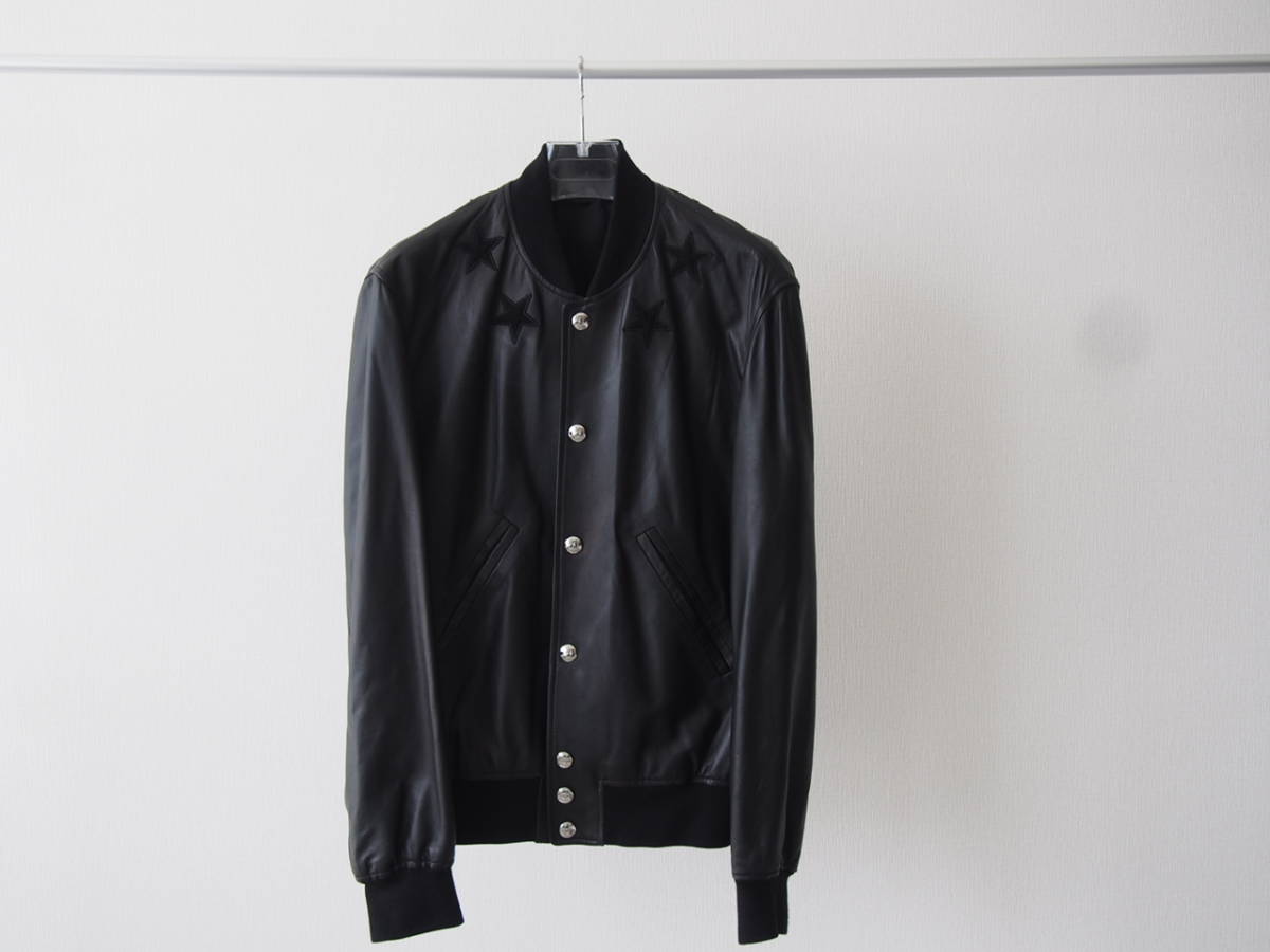  beautiful goods re seat copy attaching GIVENCHY 14ssji van si. Star Logo ram leather blouson size 44 black #F7