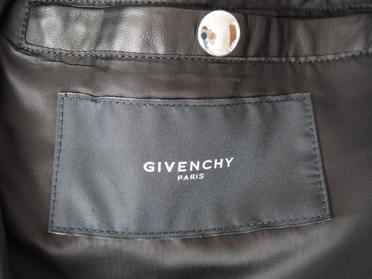  beautiful goods re seat copy attaching GIVENCHY 14ssji van si. Star Logo ram leather blouson size 44 black #F7