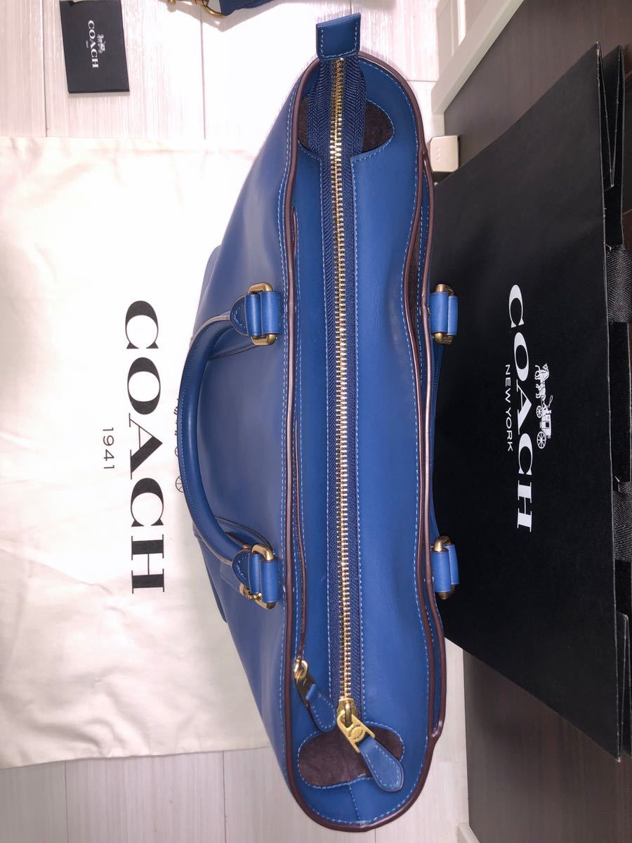 COACH コーチ メトロポリタン トートバッグ ビジネスバッグ ブルー