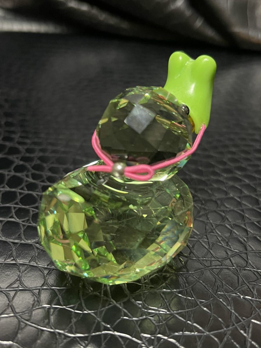 スワロフスキー ハッピーダック クロコダイル ダック緑ワニ鰐アヒル