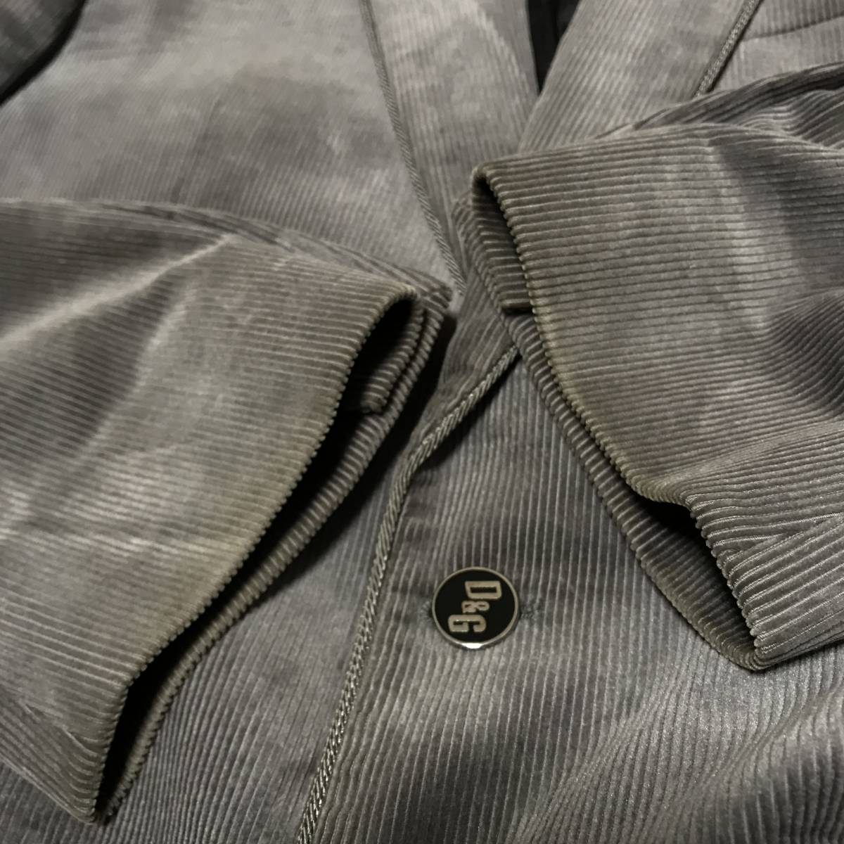 *D&G Dolce & Gabbana Dolce&Gabbana * мужской 2B общий обратная сторона tailored jacket серый size 48 хлопок маленький . труба :B:12