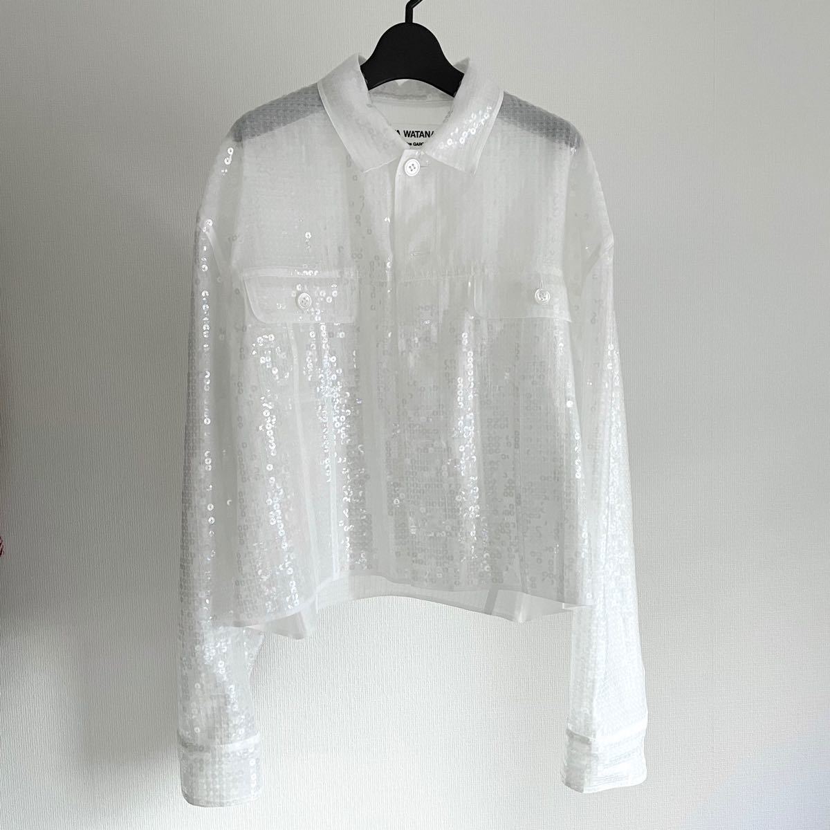 〈新品〉JUNYA WATANABE スパンコールジャケット シャツ 白