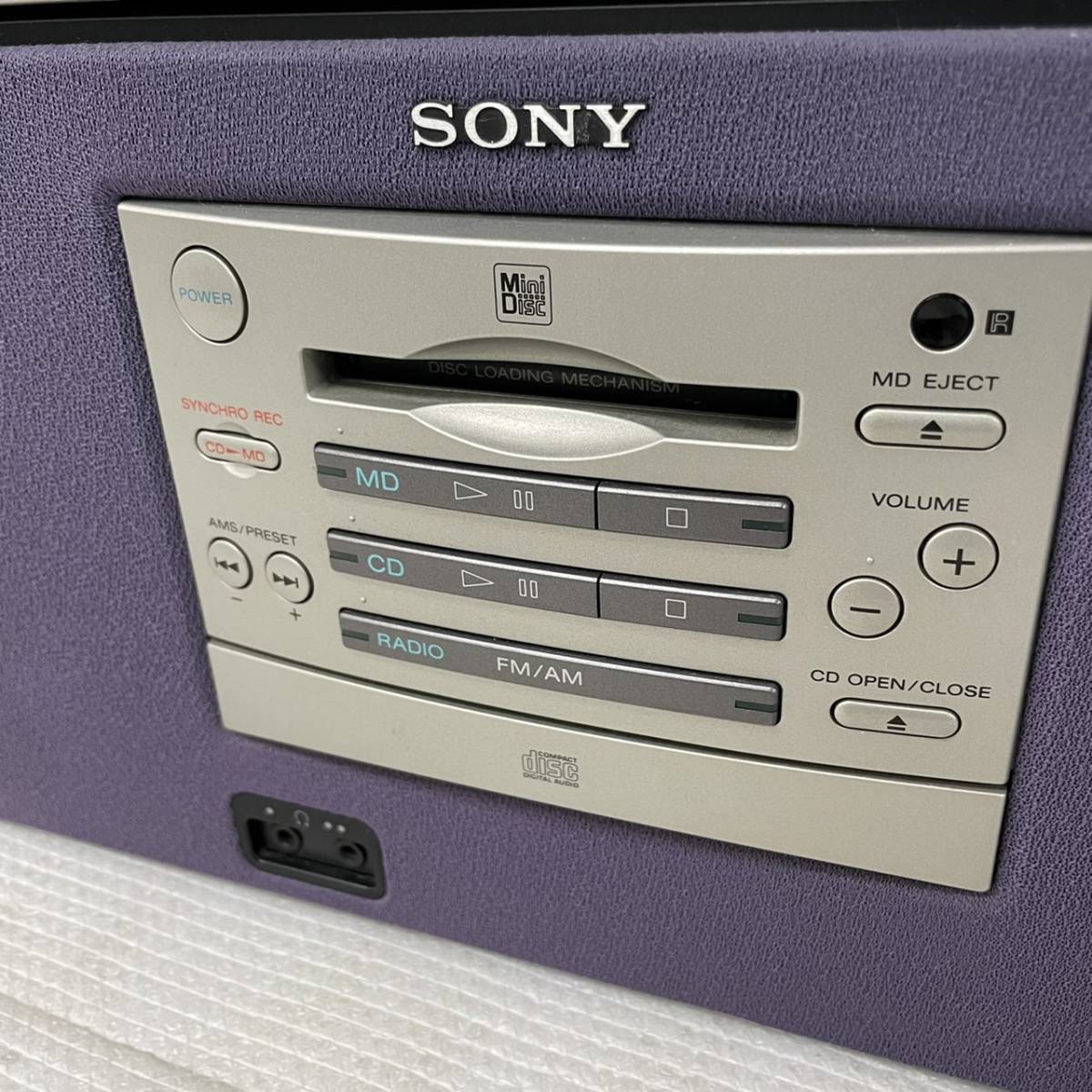 SONY ソニー 名機 高音質 CD/MD システム コンポ ZS-M5 1997年製 CD MD ラジオ プレーヤー ジャンク Z-c