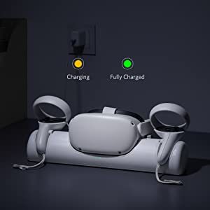  approximately 2.5 hour . full charge Oculus Ready recognition put only sudden speed charge Anker Charging Dock for Oculus Quest 2 exclusive use dok rechargeable battery for exchange battery cover 