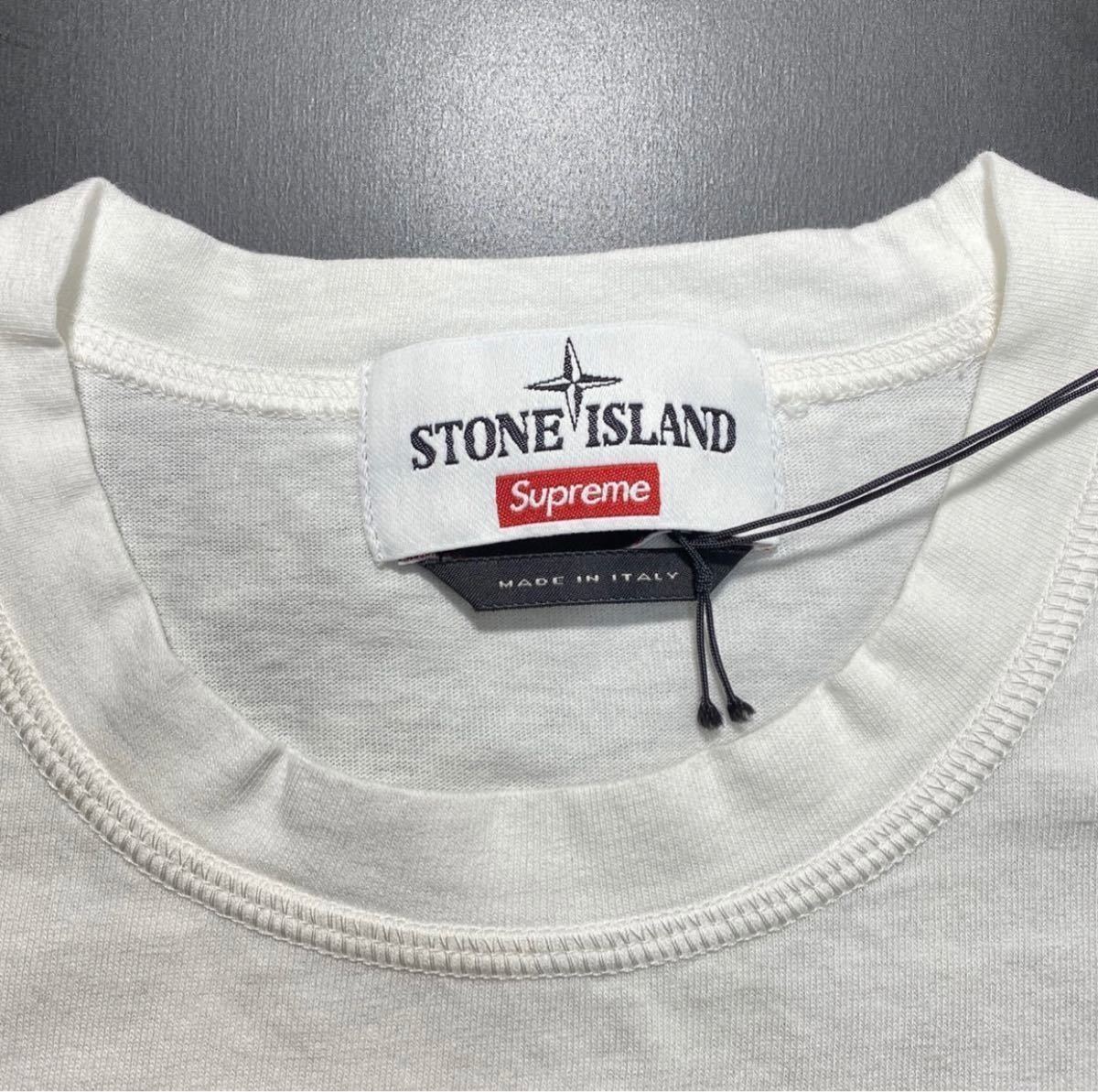 【S】新品 Supreme Stone Island Embroidered Logo S/S Top White シュプリーム ストーンアイランド エンブロイダード ロゴ ティーシャツ_画像6