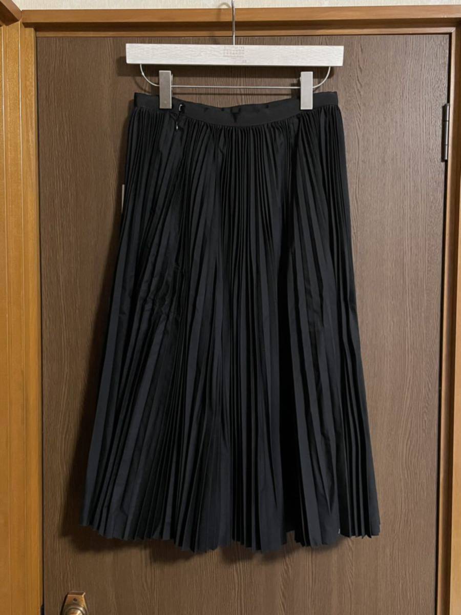 黒2新品 sacai レディース プリーツスカート ペチコート 付き20SS サイズ 2 S サカイ ブラック スカート