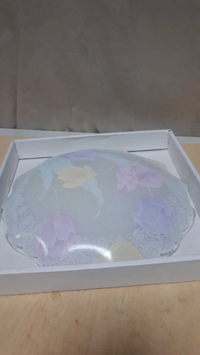 大皿 丸皿 可愛い アマポーラ レース 約27cm 花柄 未使用_画像4