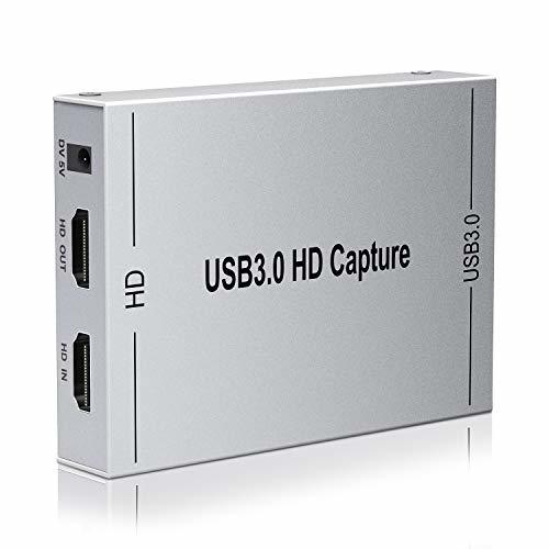 色銀色 ALTENG HDMI キャプチャーボード ゲームキャプチャー ビデオキャプチャー 軽量小型 USB3.0 HD1080P