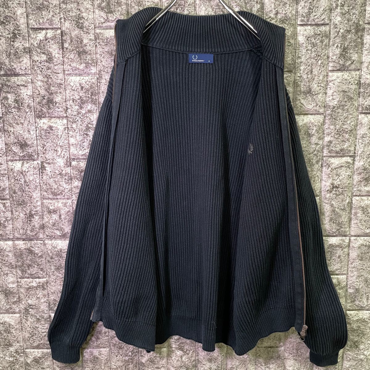 超美品】フレッドペリーニットカーディガン ニットセーター 超美品】フレッドペリーニットカーディガン ニットセーター