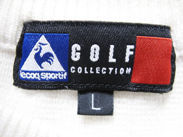 le coq sportif GOLF ルコックゴルフ クルーネック セーター 白 Lサイズ _画像5