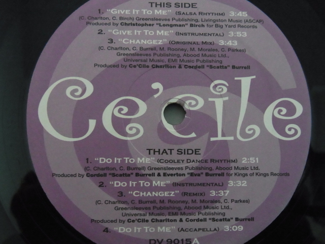 ★レコードM25★CE'CILE★GIVE IT TO ME/CHANGEZ/DO IT TO ME★12"★2004_画像2