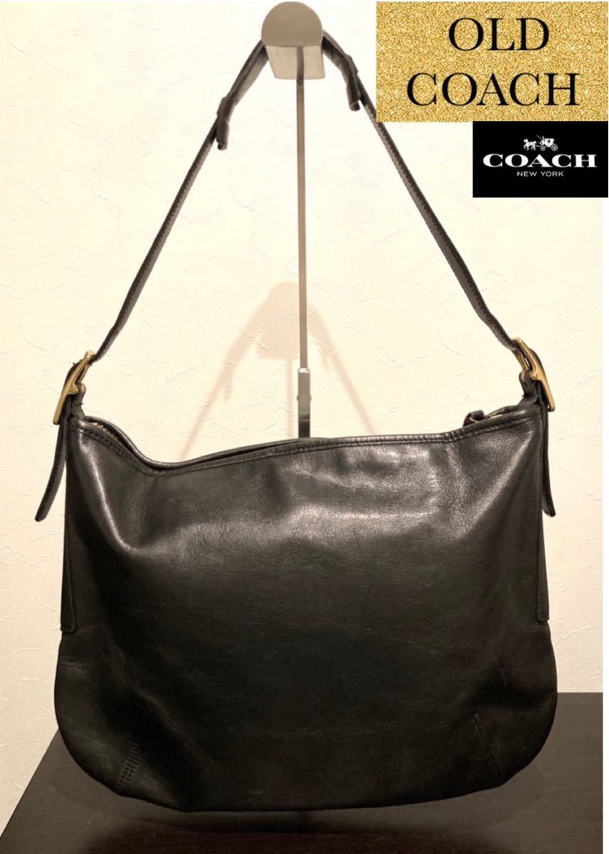★希少★OLD COACH オールドコーチ ショルダーバッグ ヴィンテージブラックレザー
