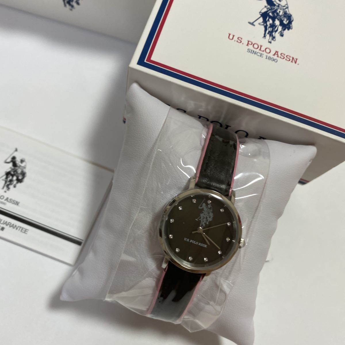 U.S POLO ASSN ポロ レディース 腕時計 26mm US-2A-BK クォーツ レザー US POLO 正規品 タグ、ケース付き