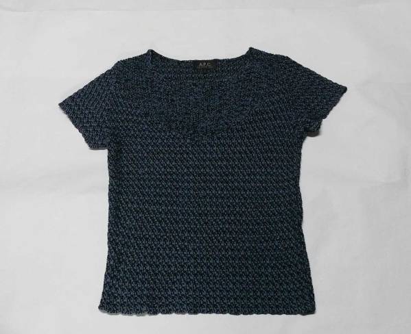  A.P.C. short sleeves cotton knitted cut and sewn S